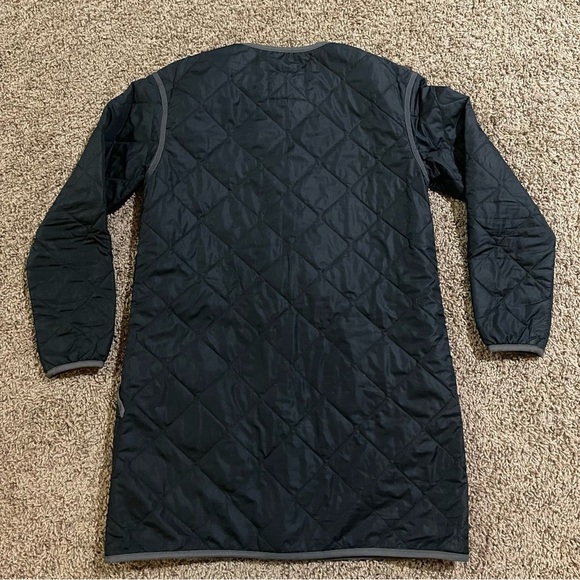 LL Bean Lightweight Quilted Chore Coat Women Small Black Jacket Barn Utility - Picture 5 of 15
